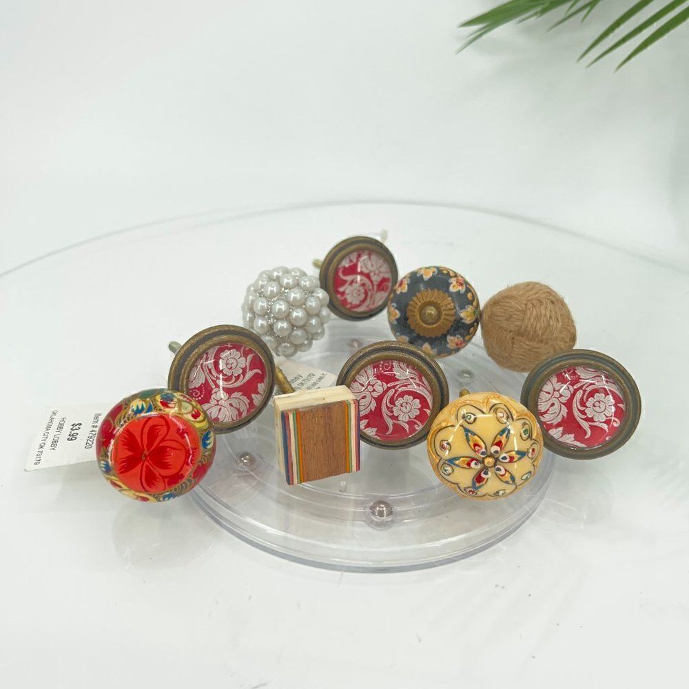 Lot of 10 Hobby Lobby furniture knobs MCM Shabby Chic Farm House Anthropologie